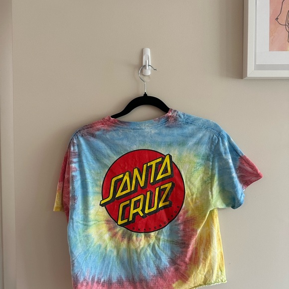 cropped Santa Cruz tie dye t-shirt US M - Picture 2 of 3